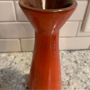 Vintage Frankoma mid century modern MCM vase desirable Orange color nice retro